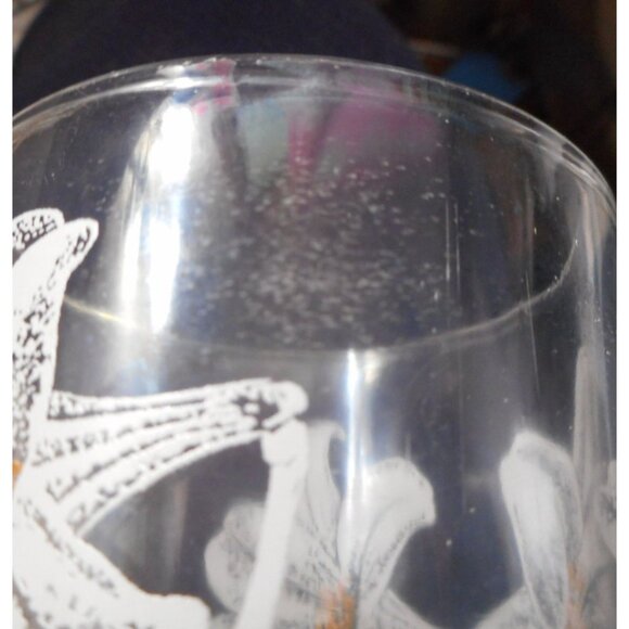 MCM Peanut Butter Drinking Juice Glass Tumbler Easter Lily Estate find 5" - Picture 5 of 5